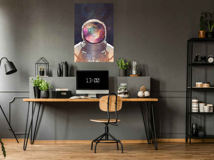 Poster Stellar Explorer - colorful abstraction with an astronaut against a cosmic background 137521 additionalImage 18