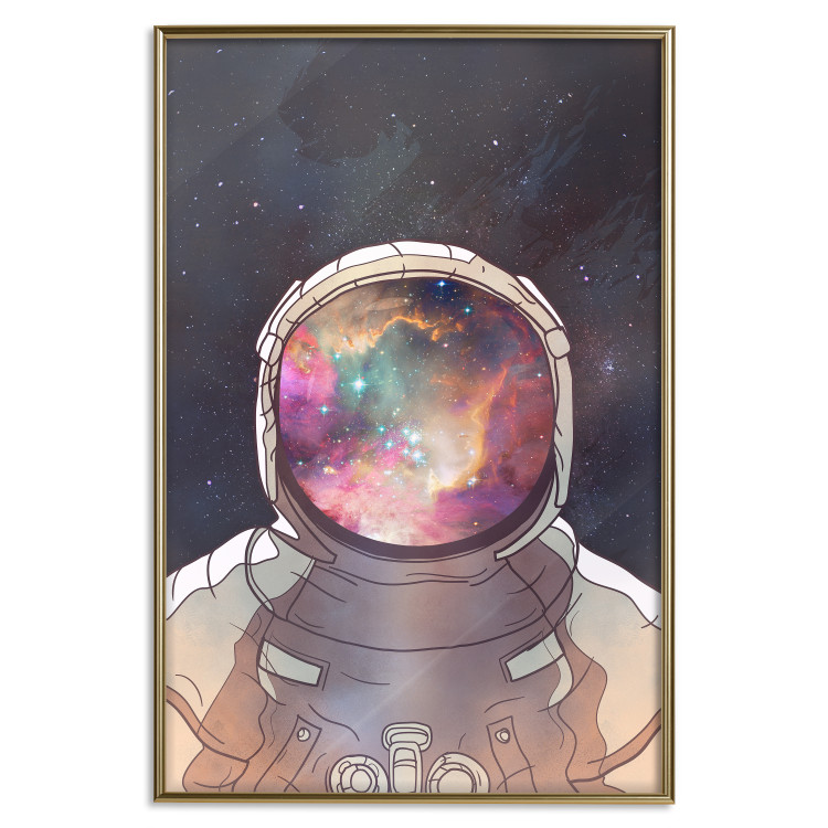 Poster Stellar Explorer - colorful abstraction with an astronaut against a cosmic background 137521 additionalImage 14