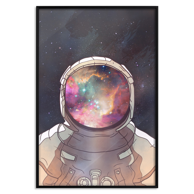Poster Stellar Explorer - colorful abstraction with an astronaut against a cosmic background 137521 additionalImage 19