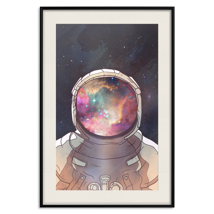 Poster Stellar Explorer - colorful abstraction with an astronaut against a cosmic background 137521 additionalImage 15