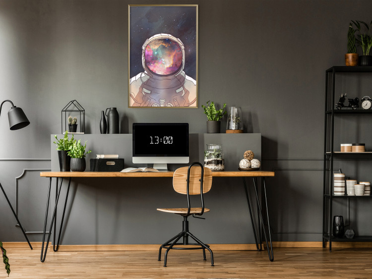 Poster Stellar Explorer - colorful abstraction with an astronaut against a cosmic background 137521 additionalImage 3