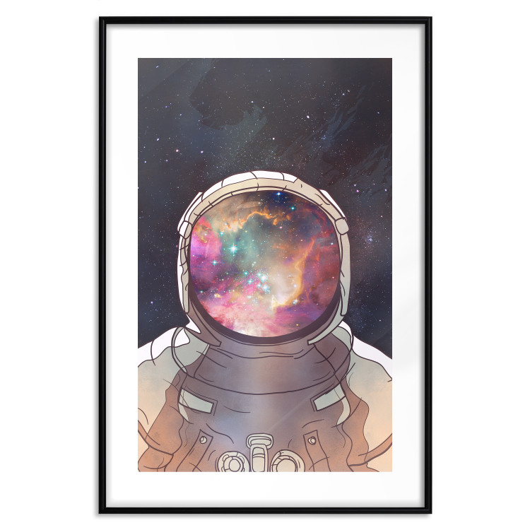 Poster Stellar Explorer - colorful abstraction with an astronaut against a cosmic background 137521 additionalImage 13