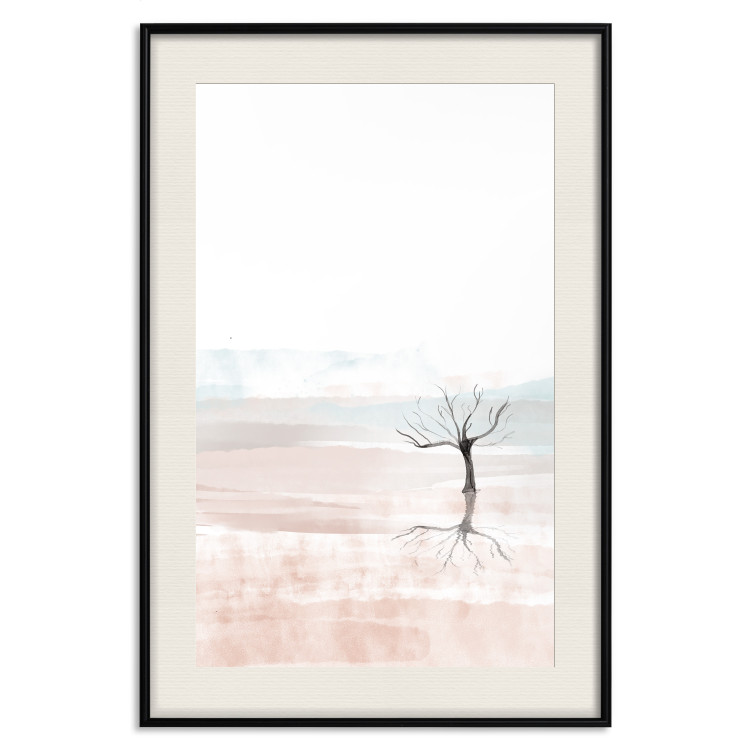 Poster Watercolor Landscape - composition of a landscape of a black leafless tree 137921 additionalImage 17