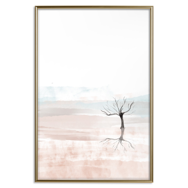 Poster Watercolor Landscape - composition of a landscape of a black leafless tree 137921 additionalImage 11