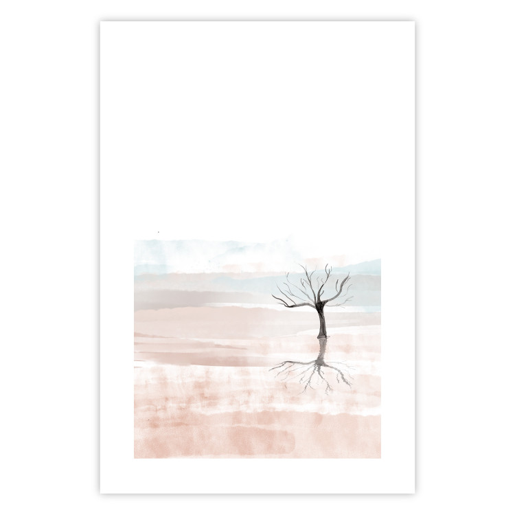 Poster Watercolor Landscape - composition of a landscape of a black leafless tree 137921 additionalImage 13