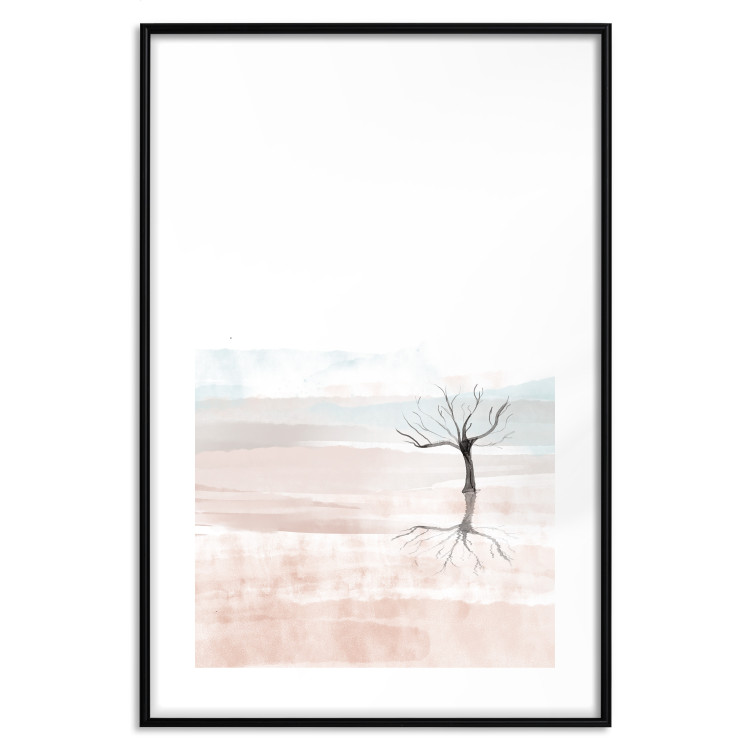 Poster Watercolor Landscape - composition of a landscape of a black leafless tree 137921 additionalImage 19