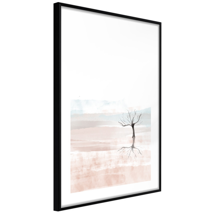 Poster Watercolor Landscape - composition of a landscape of a black leafless tree 137921 additionalImage 5