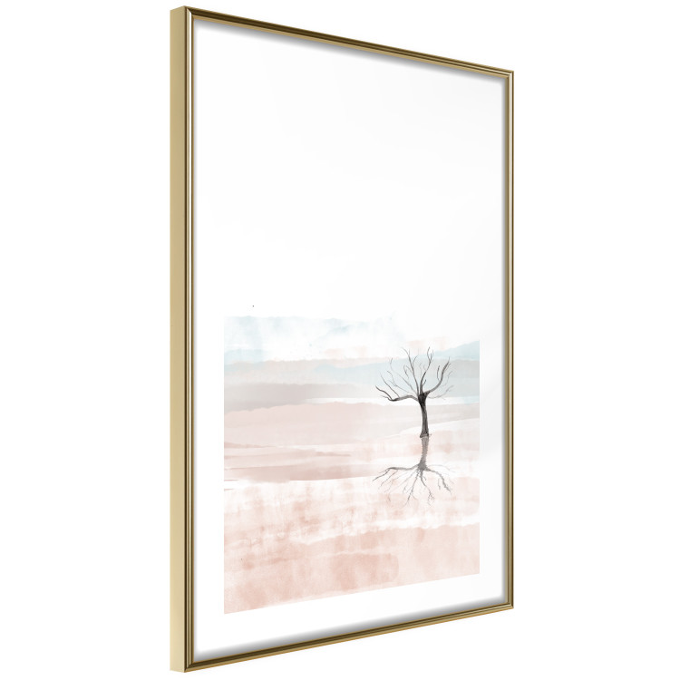 Poster Watercolor Landscape - composition of a landscape of a black leafless tree 137921 additionalImage 2