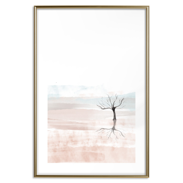 Poster Watercolor Landscape - composition of a landscape of a black leafless tree 137921 additionalImage 16