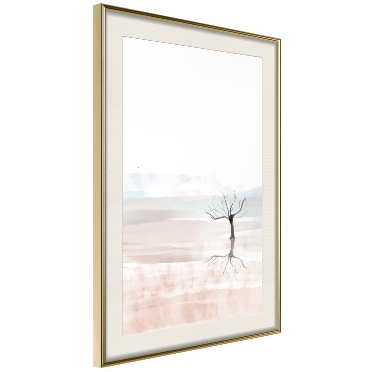 Poster Watercolor Landscape - composition of a landscape of a black leafless tree 137921 additionalImage 3