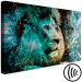 Canvas Print Blue King (1-piece) Wide - lion and gilded abstraction in the background 138221 additionalThumb 6