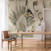 Wall Mural Fauna and Flora Jungle - a composition maintained in shades of gray 138821 additionalThumb 6