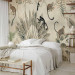 Wall Mural Fauna and Flora Jungle - a composition maintained in shades of gray 138821 additionalThumb 2