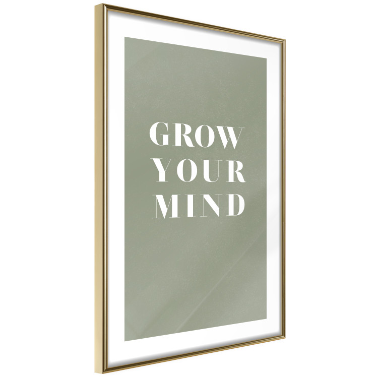 Wall Poster Grow Your Mind - English texts on a contrasting gray background 142321 additionalImage 4