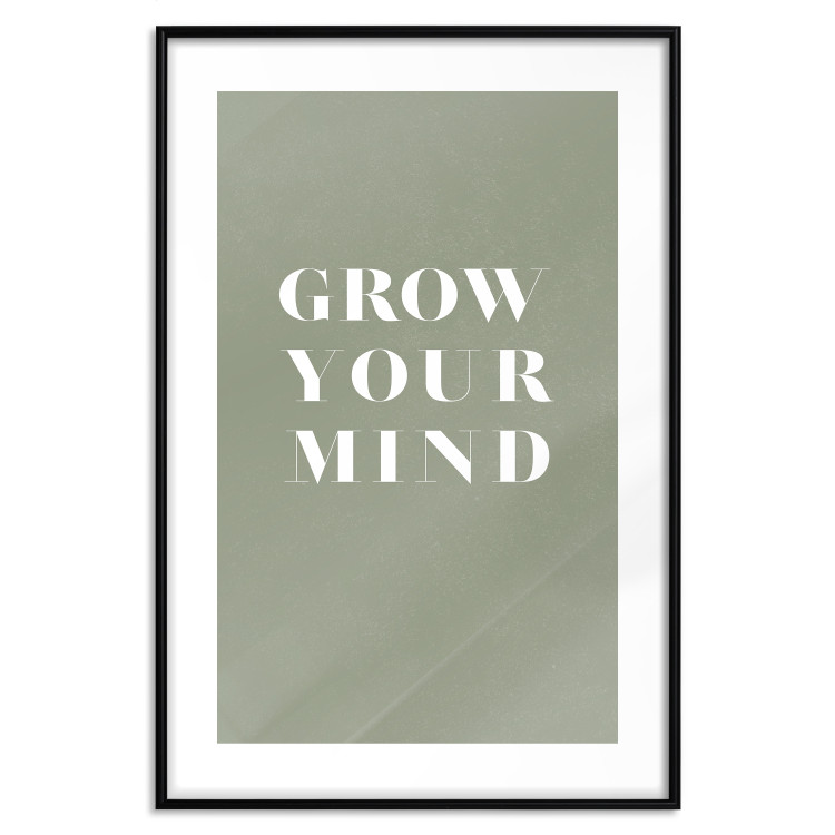 Wall Poster Grow Your Mind - English texts on a contrasting gray background 142321 additionalImage 18
