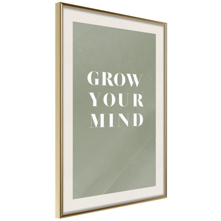 Wall Poster Grow Your Mind - English texts on a contrasting gray background 142321 additionalImage 5