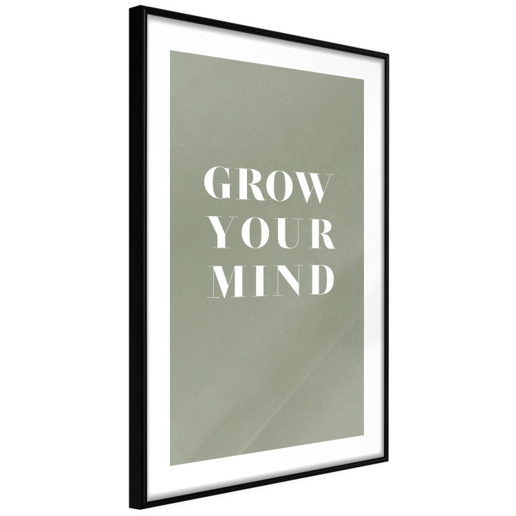 Wall Poster Grow Your Mind - English texts on a contrasting gray background 142321 additionalImage 12