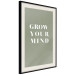Wall Poster Grow Your Mind - English texts on a contrasting gray background 142321 additionalThumb 19
