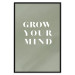Wall Poster Grow Your Mind - English texts on a contrasting gray background 142321 additionalThumb 14
