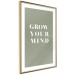 Wall Poster Grow Your Mind - English texts on a contrasting gray background 142321 additionalThumb 4