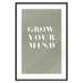 Wall Poster Grow Your Mind - English texts on a contrasting gray background 142321 additionalThumb 24