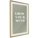 Wall Poster Grow Your Mind - English texts on a contrasting gray background 142321 additionalThumb 5