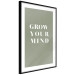 Wall Poster Grow Your Mind - English texts on a contrasting gray background 142321 additionalThumb 12