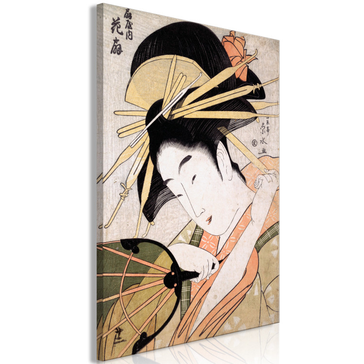 Canvas Art Print Ōgiya no uchi Hanaōgi (1-piece) Vertical - portrait of an Asian woman 142421 additionalImage 2