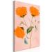 Canvas Art Print Orange Flowers (1-piece) Vertical - three roses in bloom 142821 additionalThumb 2