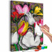 Paint by Number Kit Expressive Tulips - White, Pink and Yellow Flowers on an Ornamental Background 144521 additionalThumb 6