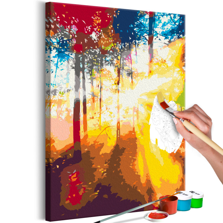 Paint by Number Kit Solar Blast - Sun’s Rays Penetrating the Trees 144621 additionalImage 5