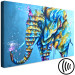Canvas Print Elephant on Blue Background (1-piece) - animal colorful fantasy 144721 additionalThumb 6