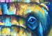 Canvas Print Elephant on Blue Background (1-piece) - animal colorful fantasy 144721 additionalThumb 5