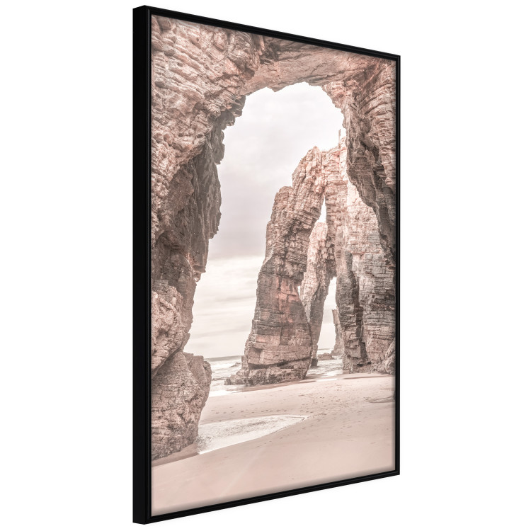 Wall Poster Rocks on the Beach - Sea Landscape With a Great Cliff in the Sand 145321 additionalImage 3