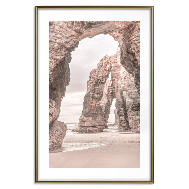Wall Poster Rocks on the Beach - Sea Landscape With a Great Cliff in the Sand 145321 additionalImage 25