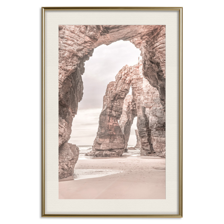 Wall Poster Rocks on the Beach - Sea Landscape With a Great Cliff in the Sand 145321 additionalImage 27