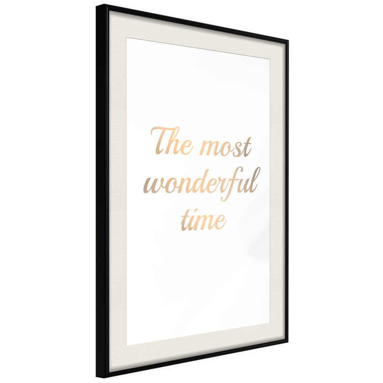 Wall Poster The Most Wonderful Time - Inscription on a White Background, Golden Sentence 146321 additionalImage 13