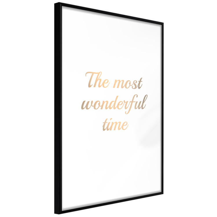 Wall Poster The Most Wonderful Time - Inscription on a White Background, Golden Sentence 146321 additionalImage 6