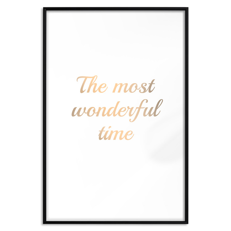 Wall Poster The Most Wonderful Time - Inscription on a White Background, Golden Sentence 146321 additionalImage 24