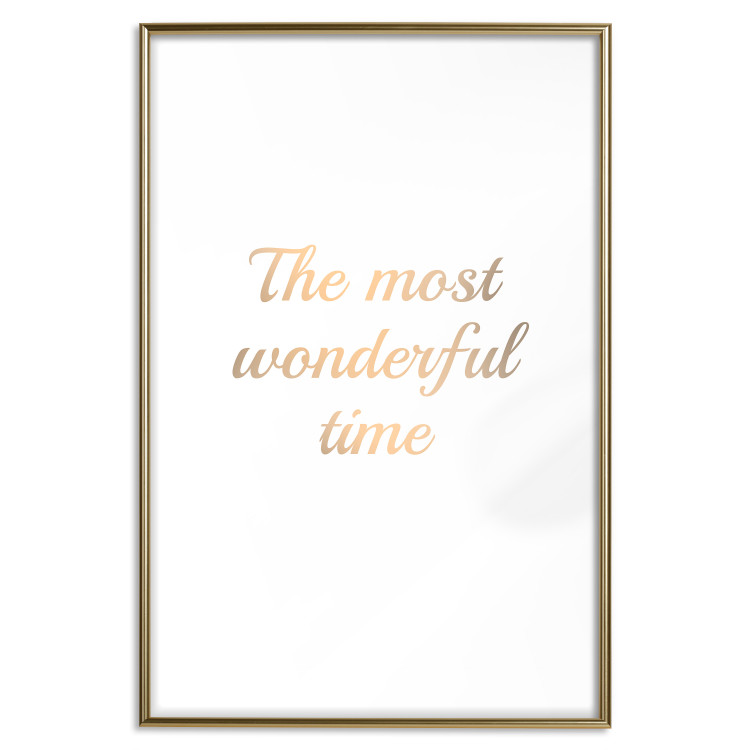 Wall Poster The Most Wonderful Time - Inscription on a White Background, Golden Sentence 146321 additionalImage 25