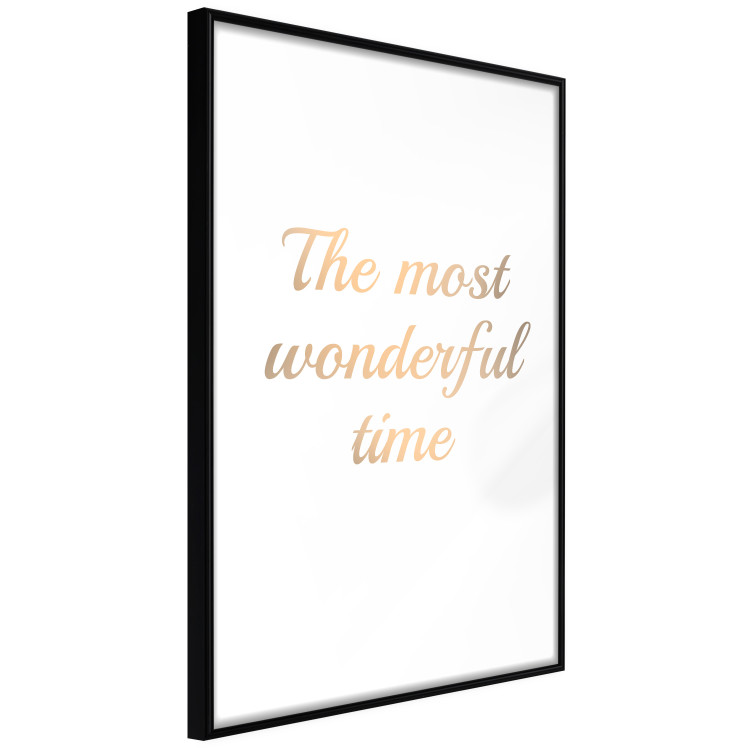 Wall Poster The Most Wonderful Time - Inscription on a White Background, Golden Sentence 146321 additionalImage 4