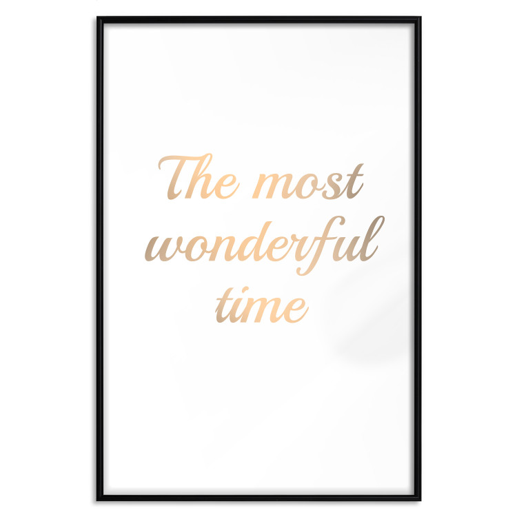 Wall Poster The Most Wonderful Time - Inscription on a White Background, Golden Sentence 146321 additionalImage 20