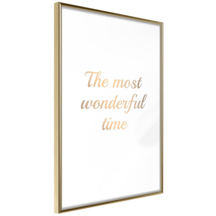 Wall Poster The Most Wonderful Time - Inscription on a White Background, Golden Sentence 146321 additionalImage 7