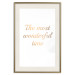 Wall Poster The Most Wonderful Time - Inscription on a White Background, Golden Sentence 146321 additionalThumb 27