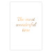 Wall Poster The Most Wonderful Time - Inscription on a White Background, Golden Sentence 146321 additionalThumb 23