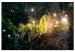 Canvas Art Print Green Nebula (1-piece) - cosmic landscape with shining stars 146421
