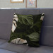Decorative Microfiber Pillow Faces of the monstera - composition with rich detail of egoztic plants cushions 146821 additionalThumb 6