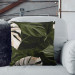 Decorative Microfiber Pillow Faces of the monstera - composition with rich detail of egoztic plants cushions 146821 additionalThumb 2