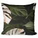 Decorative Microfiber Pillow Faces of the monstera - composition with rich detail of egoztic plants cushions 146821