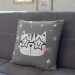 Decorative Microfiber Pillow Cat among the stars - animal motif on a dark grey background cushions 147021 additionalThumb 3